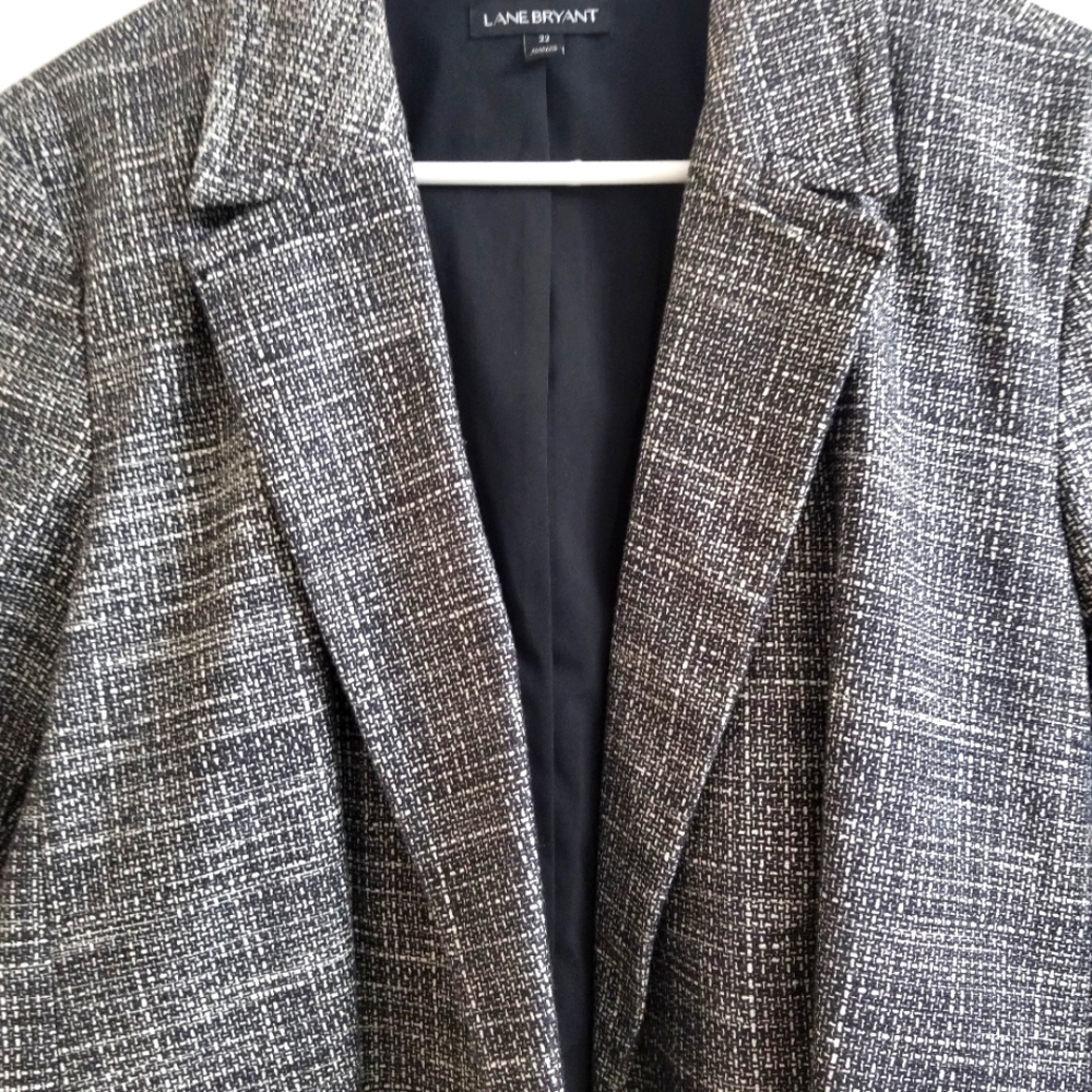 Plus Size Dark Gray Business Jacket